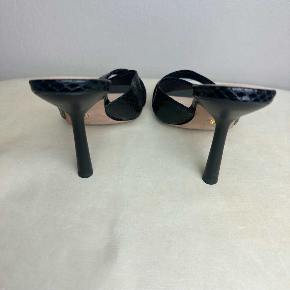 Veronica Beard Alsea Sandal in Black Leather Sz 5 - Picture 5 of 6